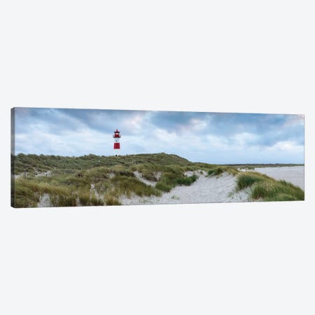 Panoramic view of the lighthouse List Ost, Sylt, Schleswig-Holstein, Germany Canvas Print #JNB496} by Jan Becke Art Print