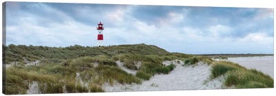 Panoramic view of the lighthouse List Ost, Sylt, Schleswig-Holstein, Germany Canvas Art Print - Sylt Art