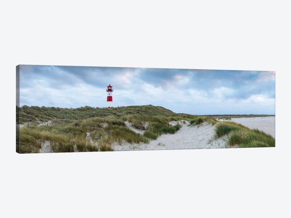 Panoramic view of the lighthouse List Ost, Sylt, Schleswig-Holstein, Germany by Jan Becke 1-piece Art Print