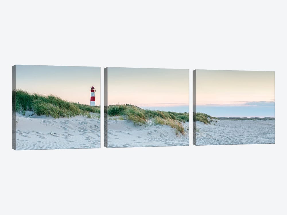 Lighthouse List Ost at the North Sea coast, Schleswig-Holstein, Germany by Jan Becke 3-piece Canvas Artwork