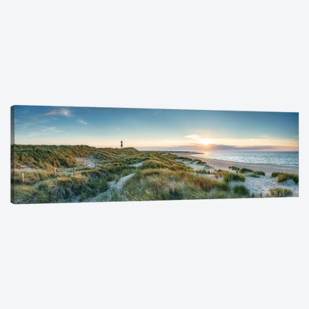 Sunset at the dune beach on the island of Sylt, Schleswig-Holstein, Germany Canvas Print #JNB498} by Jan Becke Canvas Wall Art