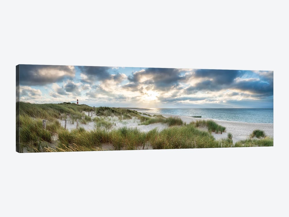 Dune beach panorama on the island Sylt, Schleswig-Holstein, Germany by Jan Becke 1-piece Canvas Wall Art