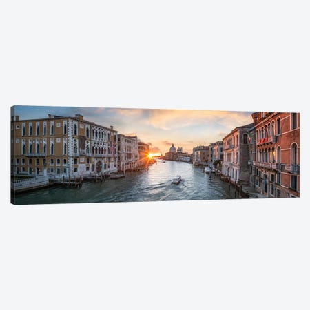 Grand Canal Panorama In Venice, Italy Canvas Print #JNB49} by Jan Becke Canvas Print