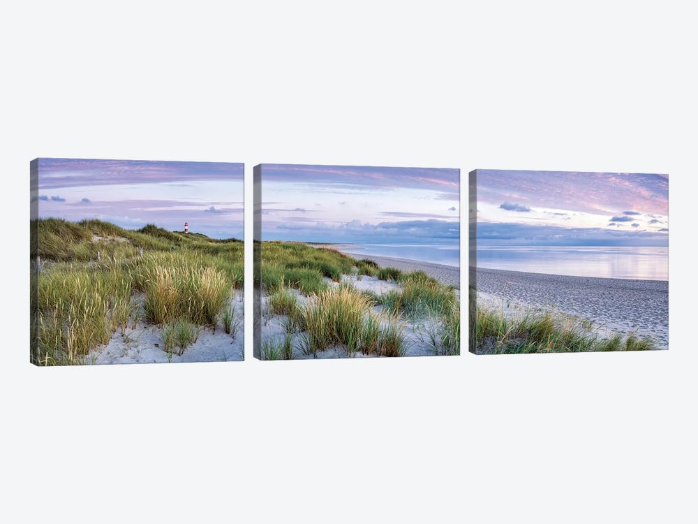 Dune beach panorama, Sylt, Schleswig-Holstein, Germany by Jan Becke 3-piece Canvas Art