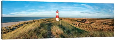 Lighthouse List Ost panorama, Island of Sylt, Schleswig-Holstein, Germany Canvas Art Print - Sylt Art