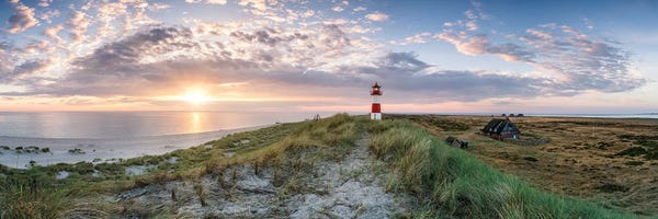 Lighthouses: Sunrise at the lighthouse List Ost, Sylt, Schleswig-Holstein, Germany by Jan Becke