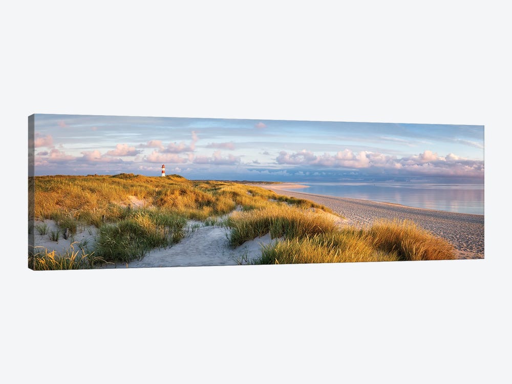 Panoramic view of a dune beach on the island of Sylt, Schleswig-Holstein, Germany by Jan Becke 1-piece Canvas Artwork