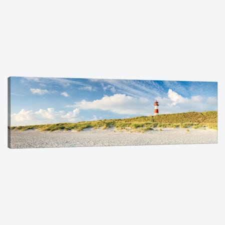 Dune beach panorama with Lighthouse, Island of Sylt Canvas Print #JNB510} by Jan Becke Canvas Print
