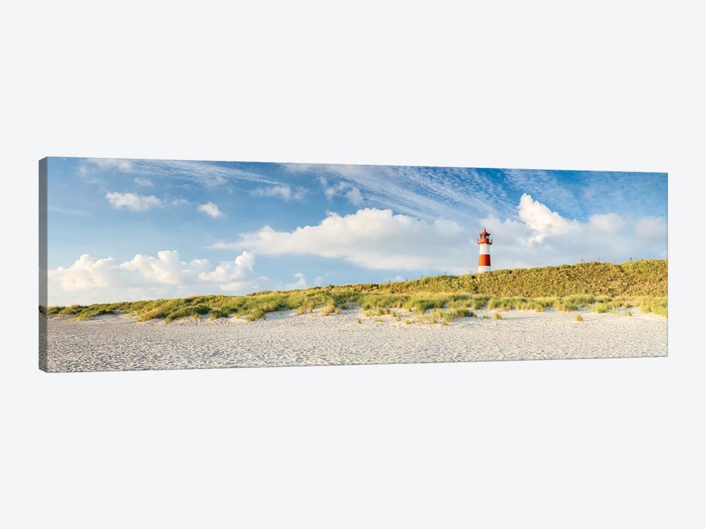 Dune beach panorama with Lighthouse, Island of Sylt by Jan Becke 1-piece Canvas Artwork
