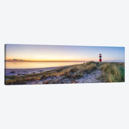 Sunrise at the Lighthouse List Ost, North Sea coast, Island of Sylt, Germany Canvas Print #JNB512} by Jan Becke Canvas Art Print