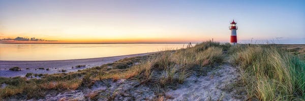 Lighthouses: Sunrise at the Lighthouse List Ost, North Sea coast, Island of Sylt, Germany by Jan Becke