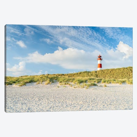 Lighthouse List Ost at the dune beach, Sylt, Schleswig-Holstein, Germany Canvas Print #JNB515} by Jan Becke Canvas Art