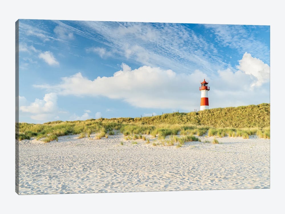 Lighthouse List Ost at the dune beach, Sylt, Schleswig-Holstein, Germany by Jan Becke 1-piece Art Print