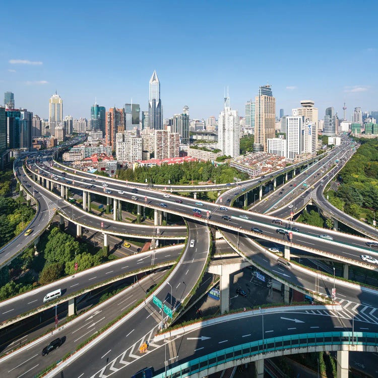 Intersection road, Shanghai, China