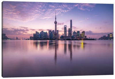 Pudong skyline, Shanghai, China Canvas Art Print - Shanghai Art