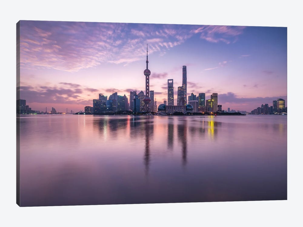 Pudong skyline, Shanghai, China by Jan Becke 1-piece Art Print