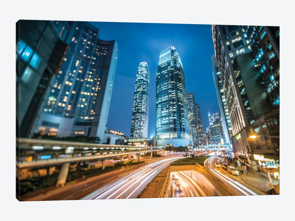 Two International Finance Centre (Two IFC) building in Hong Kong Central district by Jan Becke 1-piece Canvas Wall Art