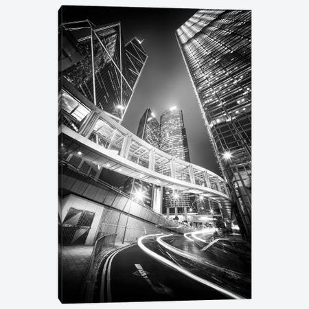 Hong Kong Central in black and white Canvas Print #JNB549} by Jan Becke Canvas Artwork