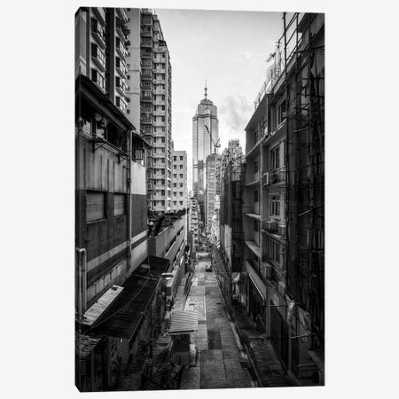 Hong Kong Central district in black and white Canvas Print #JNB552} by Jan Becke Art Print