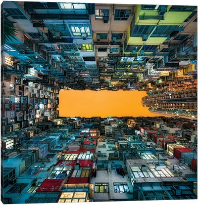 Apartment buildings at Quarry Bay, Kowloon, Hong Kong, China Canvas Art Print - Hong Kong Art