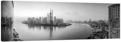 Pudong skyline panorama, Shanghai, China Canvas Art Print - Shanghai Art