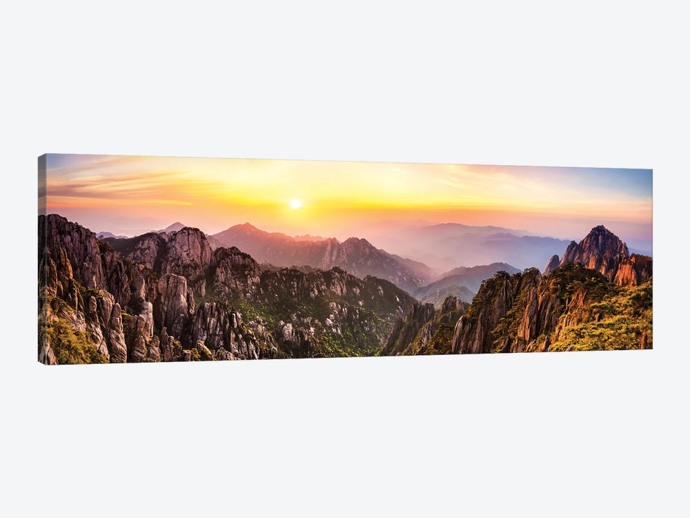 Huangshan also known as the Yellow mountain, Anhui Province, China by Jan Becke 1-piece Canvas Print