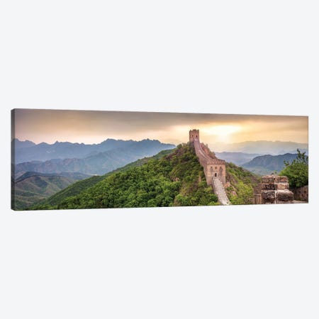 Jinshanling section of the Great Wall of China Canvas Print #JNB567} by Jan Becke Canvas Art Print