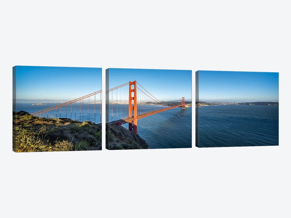 Golden Gate Bridge in San Francisco, California, USA by Jan Becke 3-piece Canvas Art Print