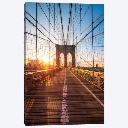 Brooklyn Bridge, New York City, USA Canvas Print #JNB572} by Jan Becke Canvas Print