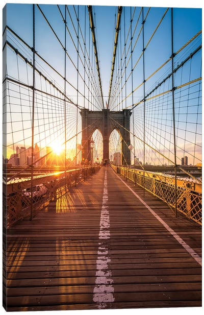 Brooklyn Bridge, New York City, USA Canvas Art Print - Brooklyn Bridge