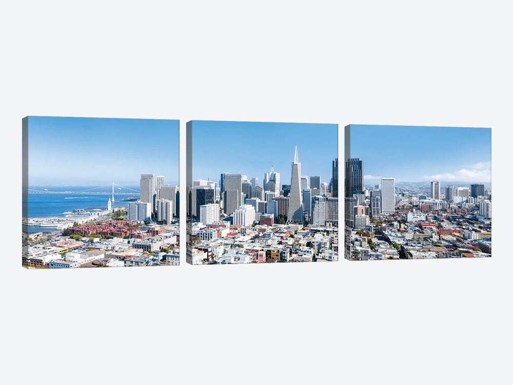 San Francisco skyline, California, USA by Jan Becke 3-piece Canvas Print