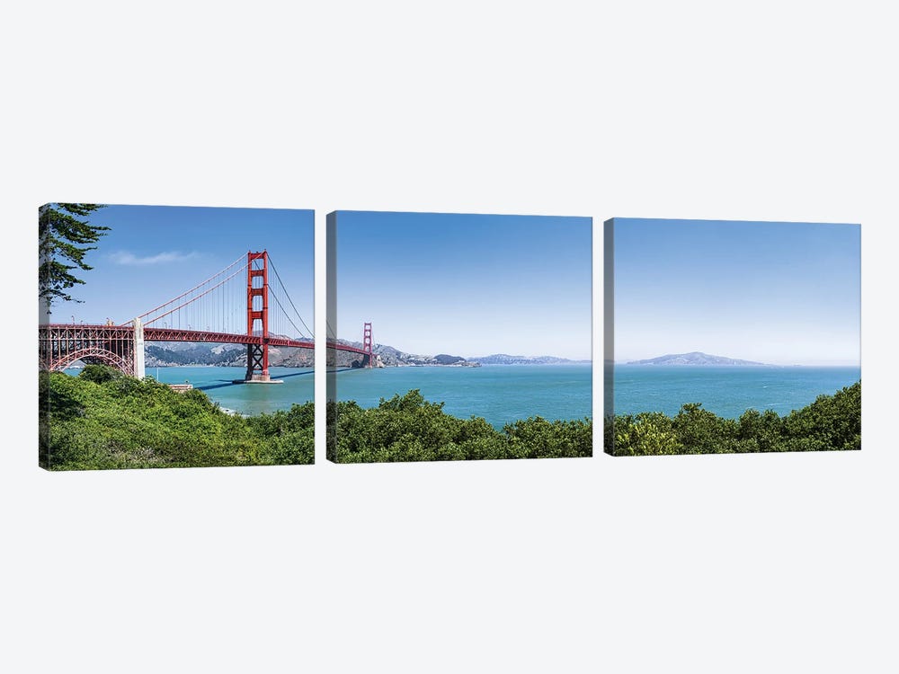 Panoramic view of the Golden Gate Bridge, San Francisco, USA by Jan Becke 3-piece Art Print