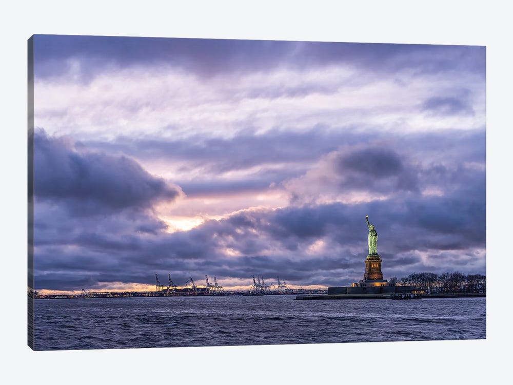 Statue of Liberty standing on Liberty Island in New York Harbor, New York City, USA by Jan Becke 1-piece Canvas Artwork