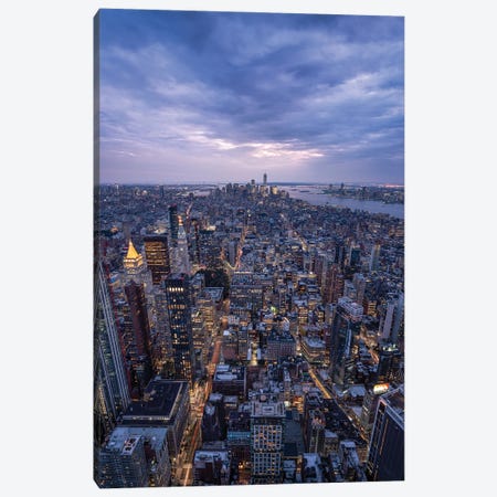 Lower Manhattan Skyline seen from top of the Empire State Building Canvas Print #JNB591} by Jan Becke Art Print