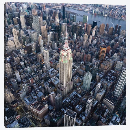 Aerial view of the Empire State Building in Midtown Manhattan Canvas Print #JNB592} by Jan Becke Canvas Art Print
