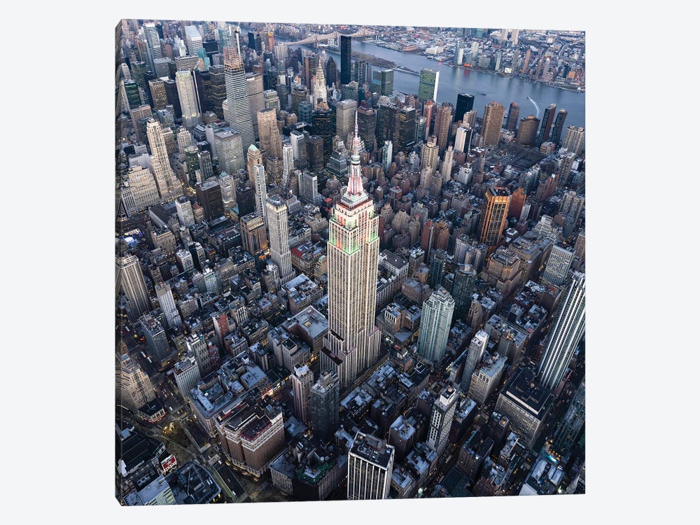 Aerial view of the Empire State Building in Midtown Manhattan by Jan Becke 1-piece Canvas Art