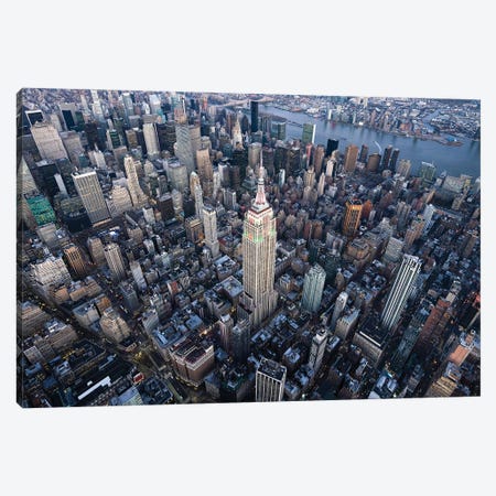 Aerial view of the Empire State Building in Midtown Manhattan, New York City, USA Canvas Print #JNB593} by Jan Becke Canvas Art Print