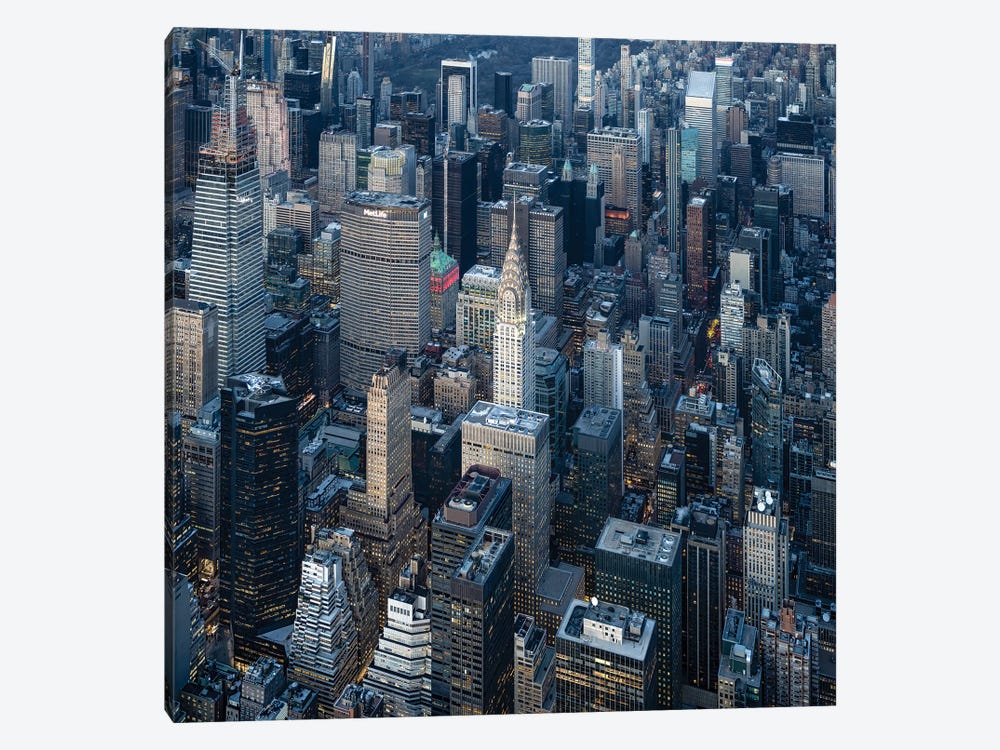 Aerial view of the Chrysler Building in Midtown Manhattan by Jan Becke 1-piece Canvas Artwork