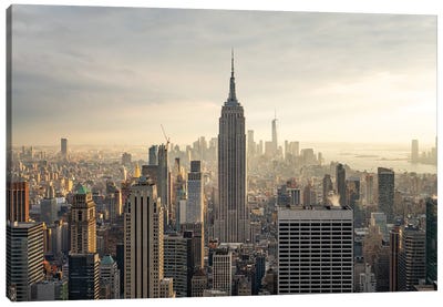 Empire State Building at sunset, Midtown Manhattan, New York City Canvas Art Print - Empire State Building