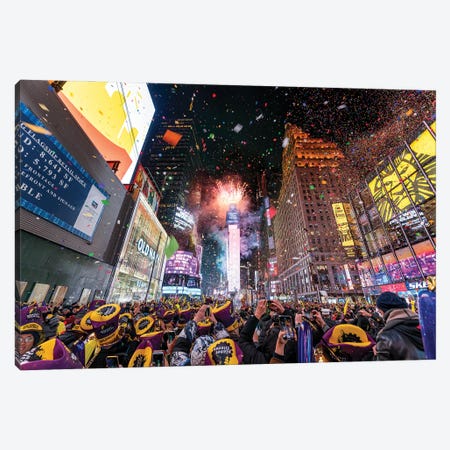 Times Square New Year's Eve celebration Canvas Print #JNB603} by Jan Becke Canvas Print