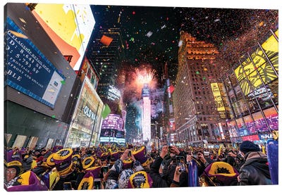 Times Square New Year's Eve celebration Canvas Art Print - Times Square