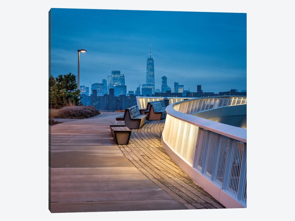 One World Trade Center seen from Gantry Plaza State Park in Queens, New York City, USA by Jan Becke 1-piece Canvas Art