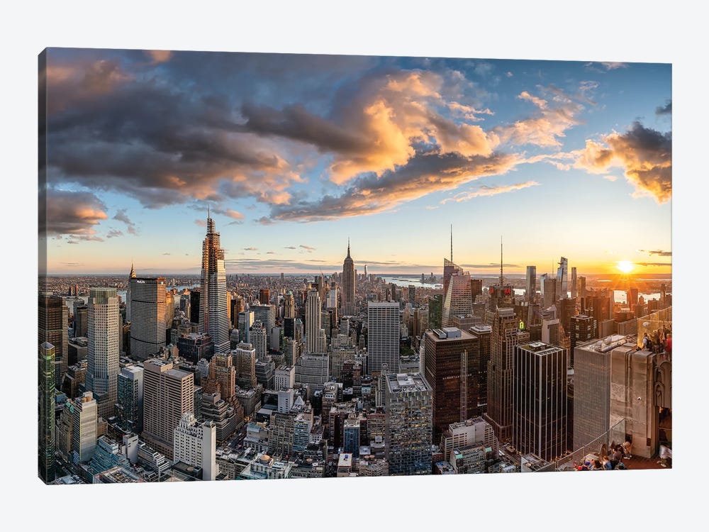 Manhattan skyline with Empire State Building by Jan Becke 1-piece Canvas Art