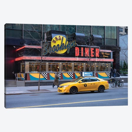 Brooklyn Diner Canvas Print #JNB616} by Jan Becke Canvas Print