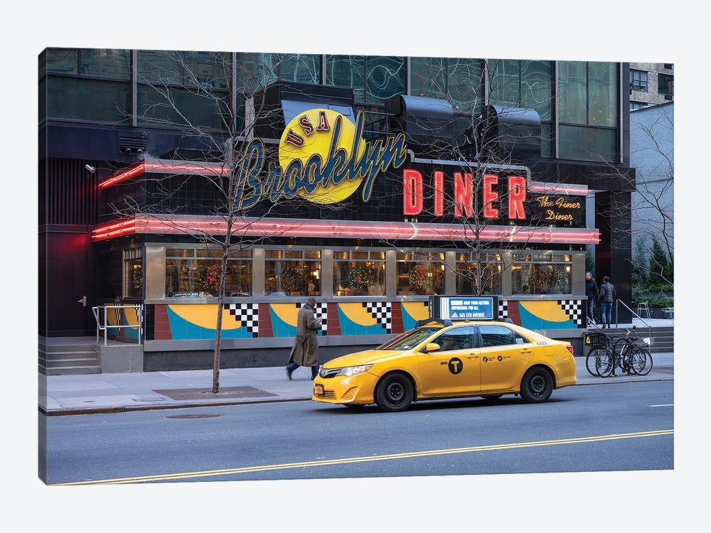 Brooklyn Diner by Jan Becke 1-piece Canvas Artwork