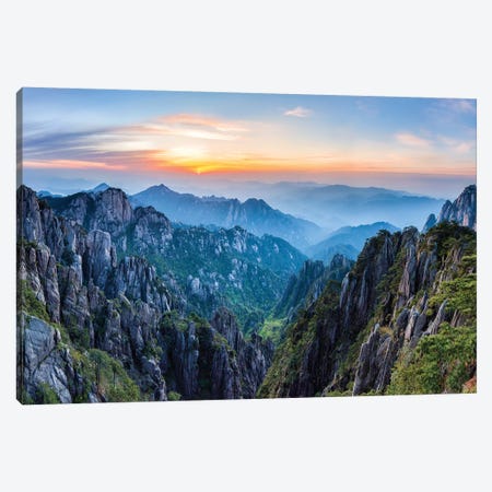 Huangshan Mountains At Sunrise Canvas Print #JNB61} by Jan Becke Canvas Print