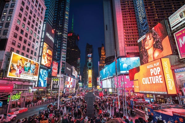 Manhattan: Times Square New York at night by Jan Becke