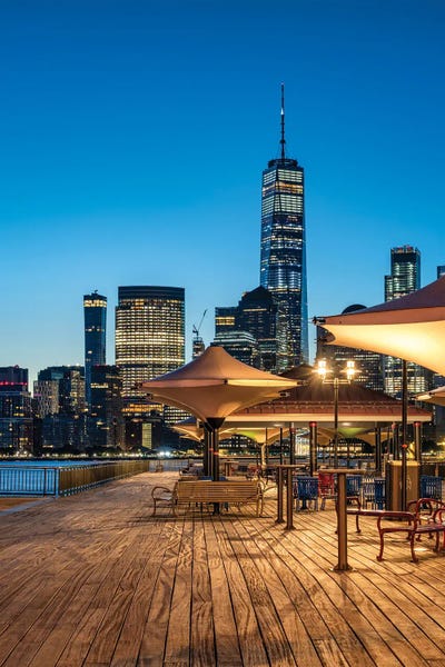 New York City Skylines: One World Trade Center seen from J Owen Grundy Park by Jan Becke