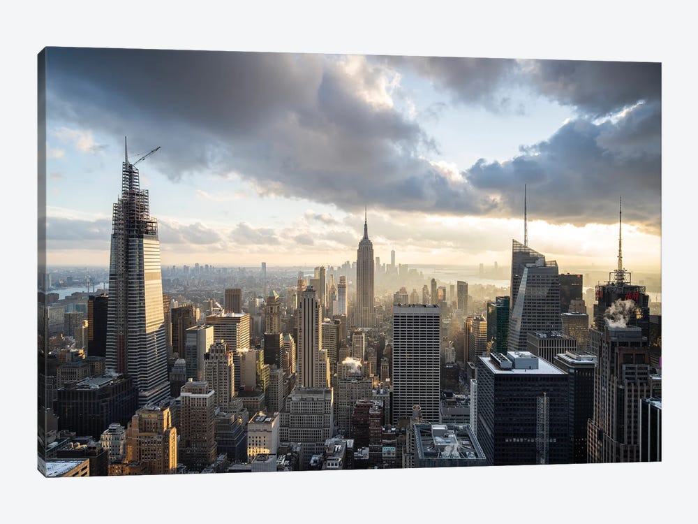 Aerial view of the Manhattan skyline by Jan Becke 1-piece Art Print