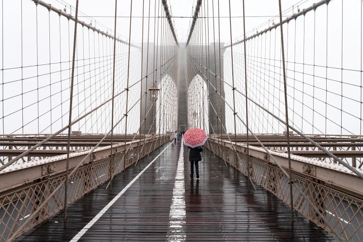 Brooklyn Bridge winter fog